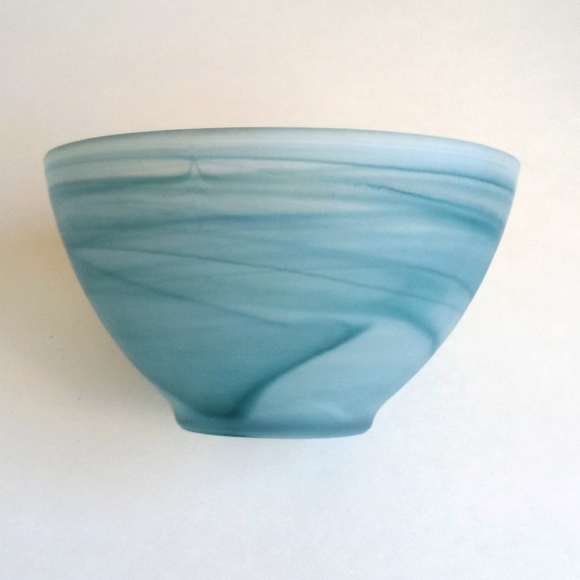 Blown Glass Plate and Bowl Set of 2 - Picture 3 of 9